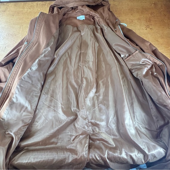 Aligne Anthropologie L/XL (EU 46) deep desert tan long trench coat - Picture 7 of 14